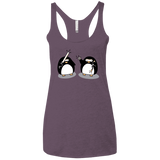 T-Shirts Vintage Purple / X-Small Cute Ninja Penguins Women's Triblend Racerback Tank