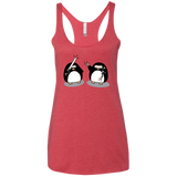 T-Shirts Vintage Red / X-Small Cute Ninja Penguins Women's Triblend Racerback Tank