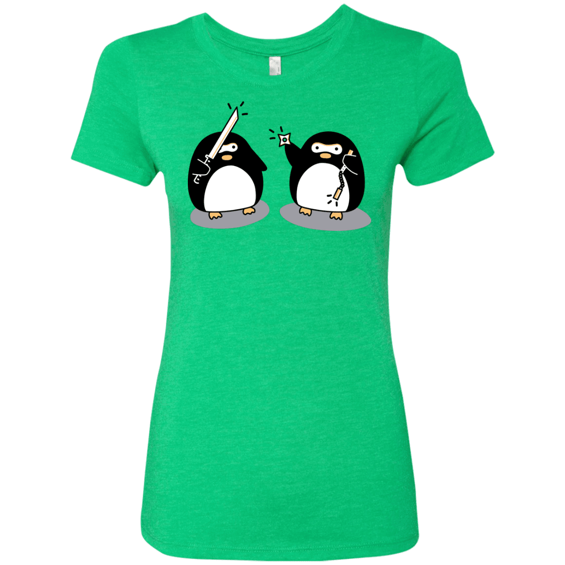 T-Shirts Envy / S Cute Ninja Penguins Women's Triblend T-Shirt