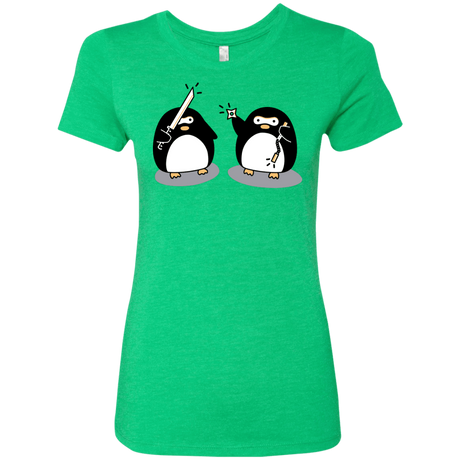 T-Shirts Envy / S Cute Ninja Penguins Women's Triblend T-Shirt