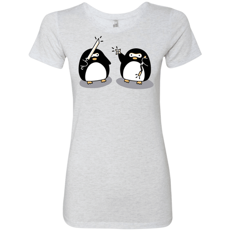 T-Shirts Heather White / S Cute Ninja Penguins Women's Triblend T-Shirt