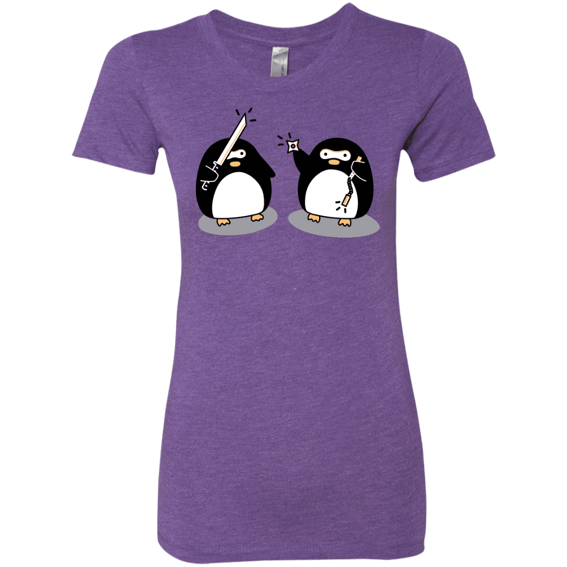 T-Shirts Purple Rush / S Cute Ninja Penguins Women's Triblend T-Shirt