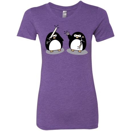 T-Shirts Purple Rush / S Cute Ninja Penguins Women's Triblend T-Shirt