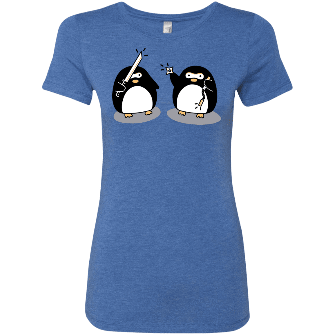 T-Shirts Vintage Royal / S Cute Ninja Penguins Women's Triblend T-Shirt