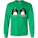 T-Shirts Irish Green / YS Cute Ninja Penguins Youth Long Sleeve T-Shirt