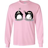T-Shirts Light Pink / YS Cute Ninja Penguins Youth Long Sleeve T-Shirt