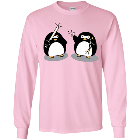 T-Shirts Light Pink / YS Cute Ninja Penguins Youth Long Sleeve T-Shirt