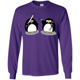 T-Shirts Purple / YS Cute Ninja Penguins Youth Long Sleeve T-Shirt
