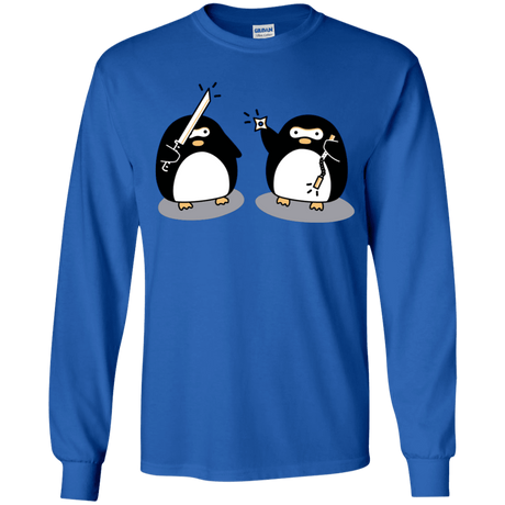 T-Shirts Royal / YS Cute Ninja Penguins Youth Long Sleeve T-Shirt
