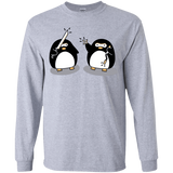 T-Shirts Sport Grey / YS Cute Ninja Penguins Youth Long Sleeve T-Shirt