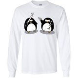 T-Shirts White / YS Cute Ninja Penguins Youth Long Sleeve T-Shirt