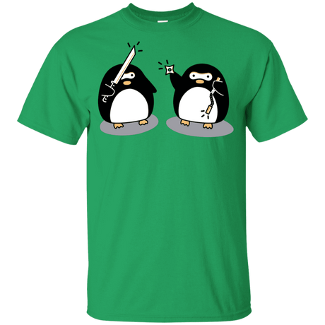 T-Shirts Irish Green / YXS Cute Ninja Penguins Youth T-Shirt