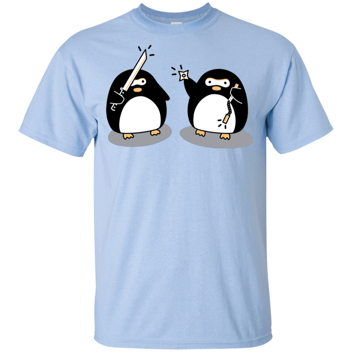 T-Shirts Light Blue / YXS Cute Ninja Penguins Youth T-Shirt