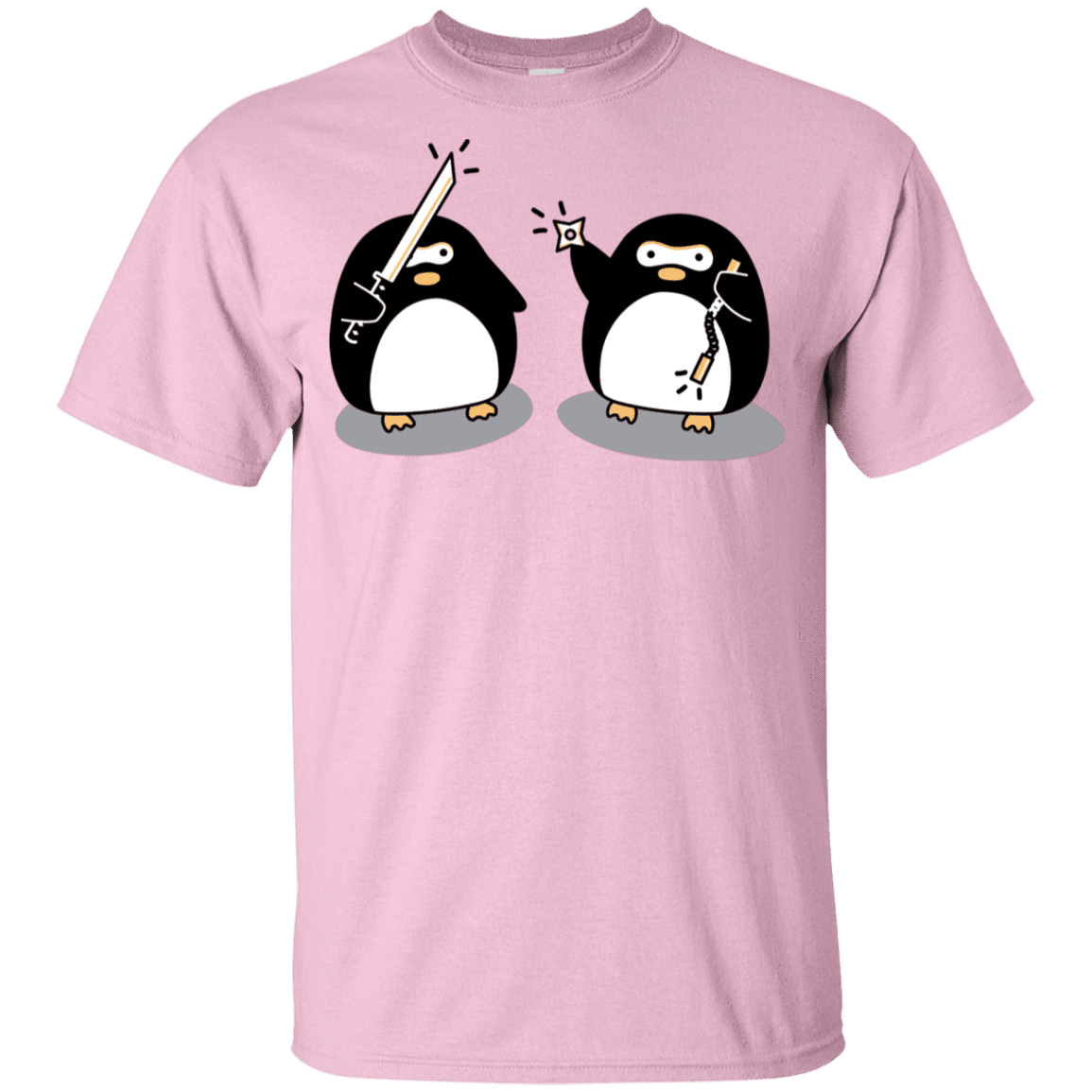 T-Shirts Light Pink / YXS Cute Ninja Penguins Youth T-Shirt