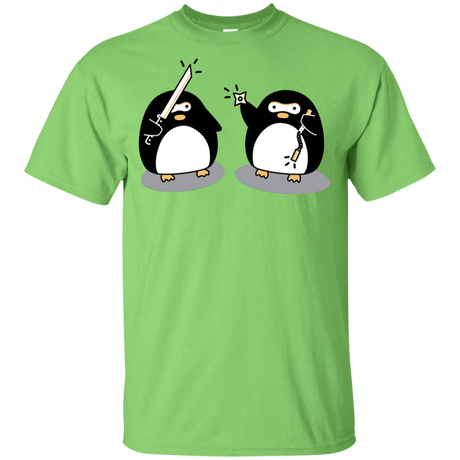 T-Shirts Lime / YXS Cute Ninja Penguins Youth T-Shirt