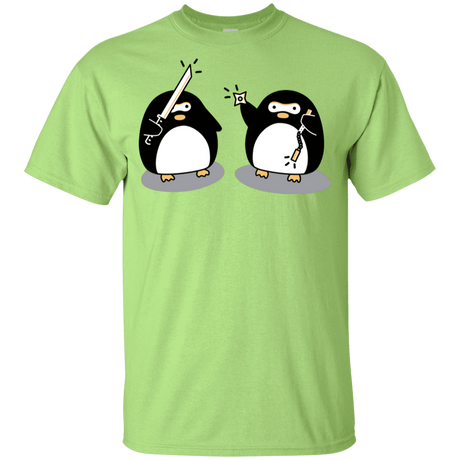 T-Shirts Mint Green / YXS Cute Ninja Penguins Youth T-Shirt