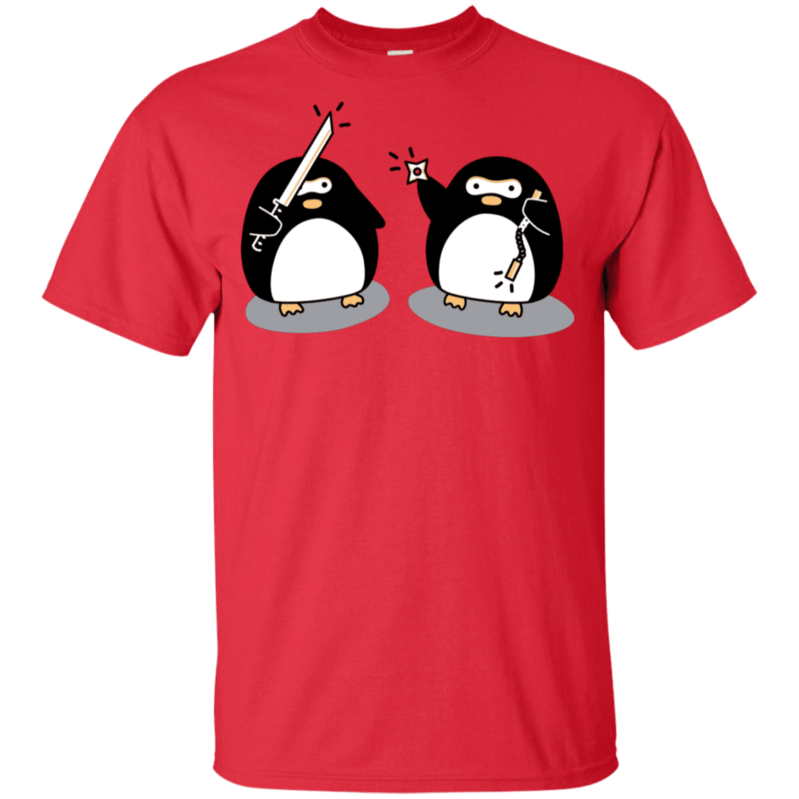 T-Shirts Red / YXS Cute Ninja Penguins Youth T-Shirt