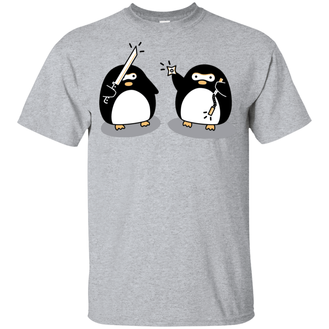 T-Shirts Sport Grey / YXS Cute Ninja Penguins Youth T-Shirt