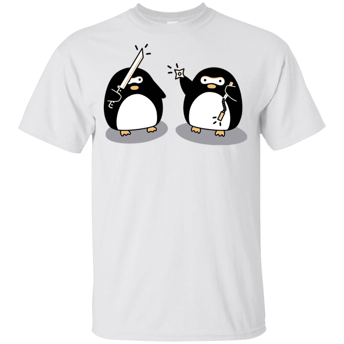 T-Shirts White / YXS Cute Ninja Penguins Youth T-Shirt