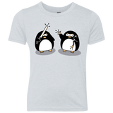 T-Shirts Heather White / YXS Cute Ninja Penguins Youth Triblend T-Shirt