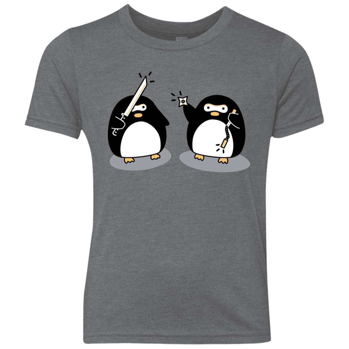 T-Shirts Premium Heather / YXS Cute Ninja Penguins Youth Triblend T-Shirt