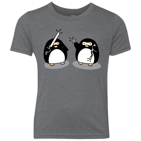 T-Shirts Premium Heather / YXS Cute Ninja Penguins Youth Triblend T-Shirt