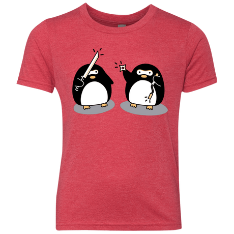 T-Shirts Vintage Red / YXS Cute Ninja Penguins Youth Triblend T-Shirt