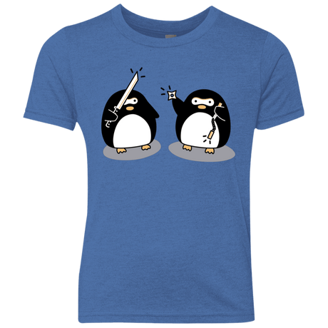 T-Shirts Vintage Royal / YXS Cute Ninja Penguins Youth Triblend T-Shirt