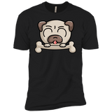 T-Shirts Black / YXS Cute Pug and Bone Boys Premium T-Shirt