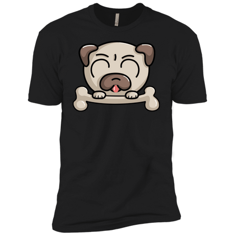 T-Shirts Black / YXS Cute Pug and Bone Boys Premium T-Shirt