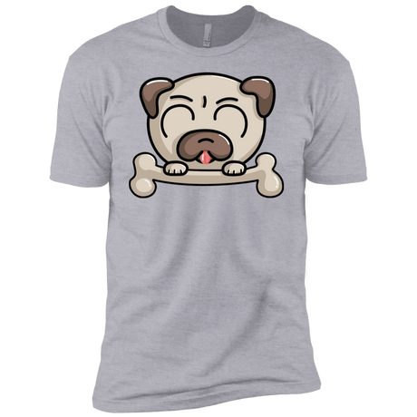 T-Shirts Heather Grey / YXS Cute Pug and Bone Boys Premium T-Shirt