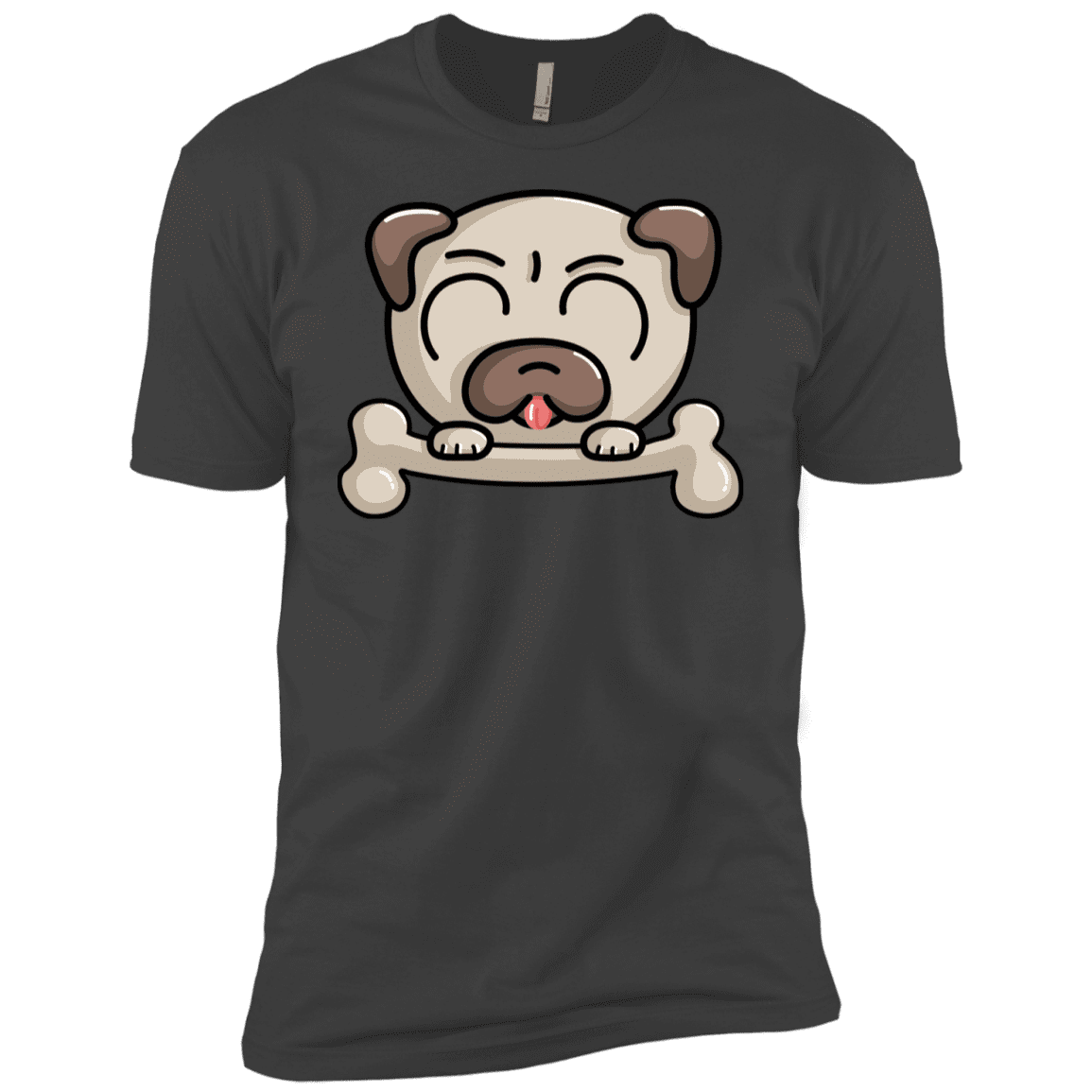 T-Shirts Heavy Metal / YXS Cute Pug and Bone Boys Premium T-Shirt