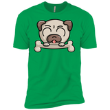 T-Shirts Kelly Green / YXS Cute Pug and Bone Boys Premium T-Shirt