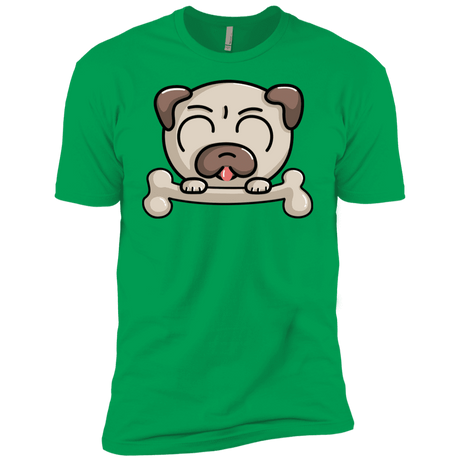 T-Shirts Kelly Green / YXS Cute Pug and Bone Boys Premium T-Shirt