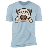 T-Shirts Light Blue / YXS Cute Pug and Bone Boys Premium T-Shirt