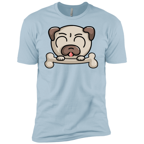 T-Shirts Light Blue / YXS Cute Pug and Bone Boys Premium T-Shirt