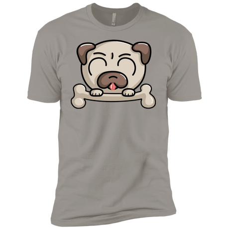 T-Shirts Light Grey / YXS Cute Pug and Bone Boys Premium T-Shirt