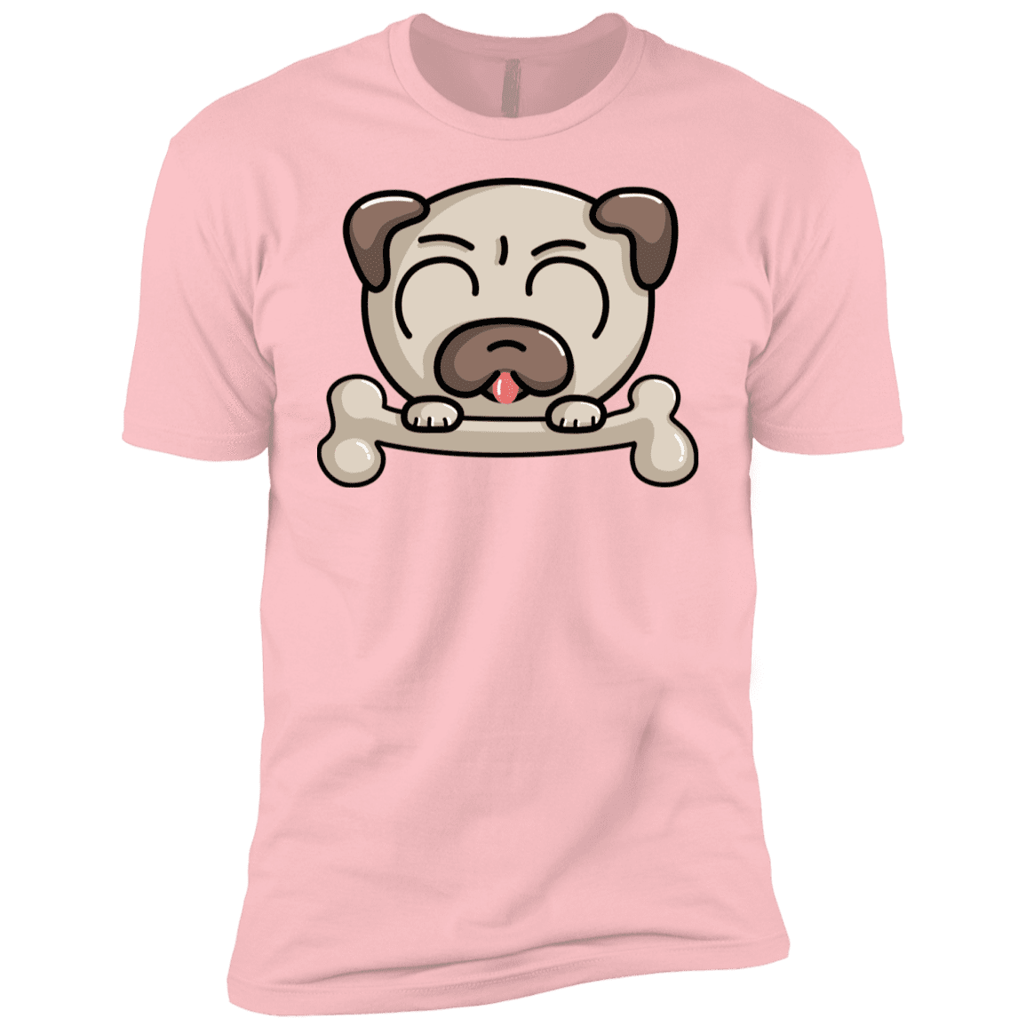 T-Shirts Light Pink / YXS Cute Pug and Bone Boys Premium T-Shirt