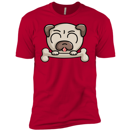 T-Shirts Red / YXS Cute Pug and Bone Boys Premium T-Shirt