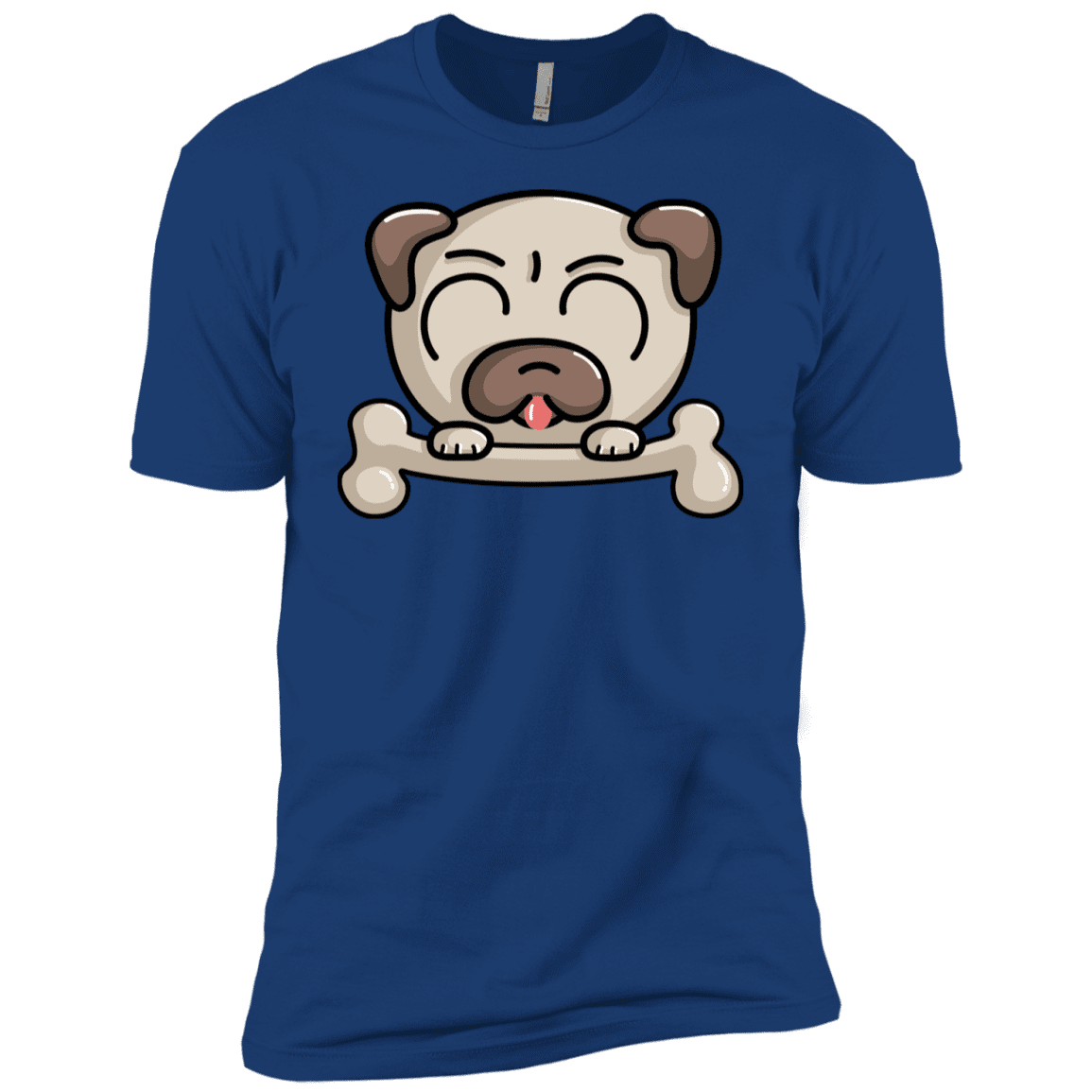 T-Shirts Royal / YXS Cute Pug and Bone Boys Premium T-Shirt