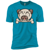 T-Shirts Turquoise / YXS Cute Pug and Bone Boys Premium T-Shirt