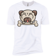 T-Shirts White / YXS Cute Pug and Bone Boys Premium T-Shirt