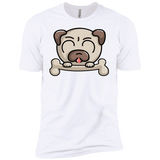 T-Shirts White / YXS Cute Pug and Bone Boys Premium T-Shirt