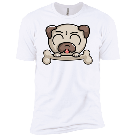 T-Shirts White / YXS Cute Pug and Bone Boys Premium T-Shirt