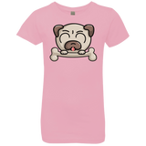 T-Shirts Light Pink / YXS Cute Pug and Bone Girls Premium T-Shirt