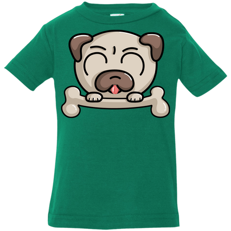 T-Shirts Kelly / 6 Months Cute Pug and Bone Infant Premium T-Shirt