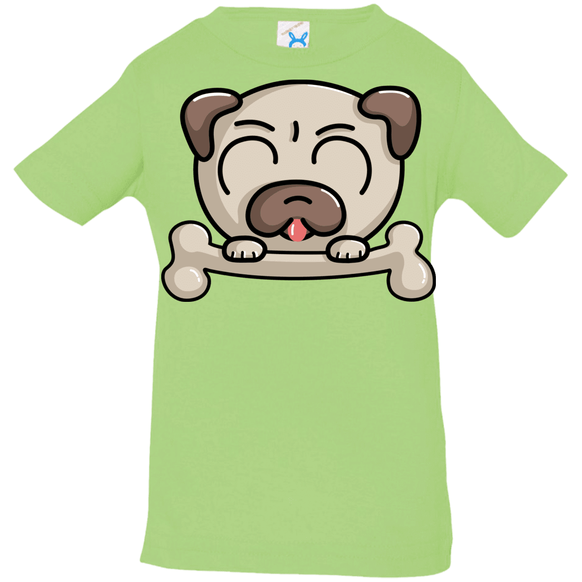 T-Shirts Key Lime / 6 Months Cute Pug and Bone Infant Premium T-Shirt