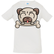 T-Shirts White / 6 Months Cute Pug and Bone Infant Premium T-Shirt