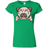 T-Shirts Irish Green / S Cute Pug and Bone Junior Slimmer-Fit T-Shirt