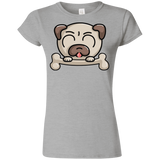 T-Shirts Sport Grey / S Cute Pug and Bone Junior Slimmer-Fit T-Shirt